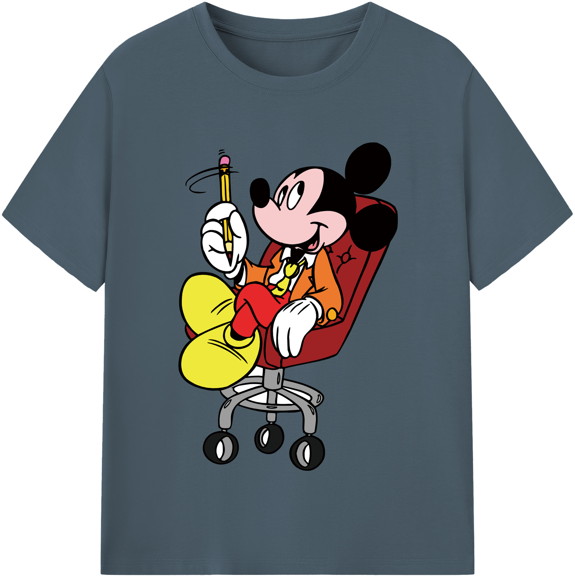（画像用） ミッキーマウス Mickey Mouse 綿100％半袖Tシャツ（フロントプリント）